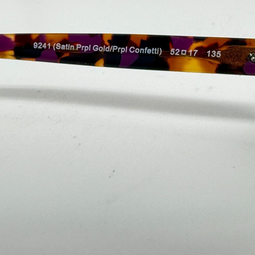Coach HC5074 9241 Satin Purple Gold Purple Confetti 52 mm‎ Demo Lens H18957 - Picture 5 of 7